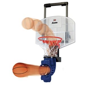 franklin sports over the door basketball hoop with ball return - game room ready - shatter resistant - 2 mini basketballs - accessories included