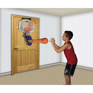 Franklin Sports Over The Door Basketball Hoop With Ball Return - Game Room Ready - Shatter Resistant - 2 Mini Basketballs - Accessories Included