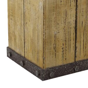 Deco 79 Rustic Wood Square Pedestal Table, Set of 3 39", 30", 22"H, Brown