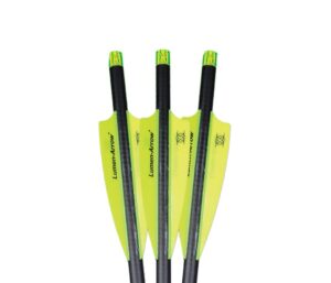 lumenok lumen-arrow 20-inch carbon bolts with flat bolt end (3-pack), green