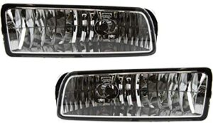 evan fischer front fog light assembly compatible with 2003 ford expedition to 12-01-03 set of 2 passenger and driver side