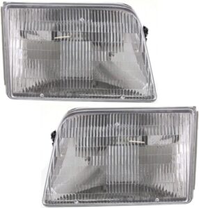 evan fischer driver and passenger side headlight compatible with 1993-1997 ford ranger - fo2503115, fo2502119