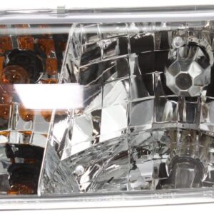 Evan Fischer Driver and Passenger Side Headlight Set of 2 Compatible with 1998-2011 Ford Crown Victoria -