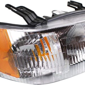 Evan Fischer Headlight Set Compatible with 2001-2004 Ford Escape, Headlights, with Bulbs Halogen Driver and Passenger Side FO2519103 FO2518103