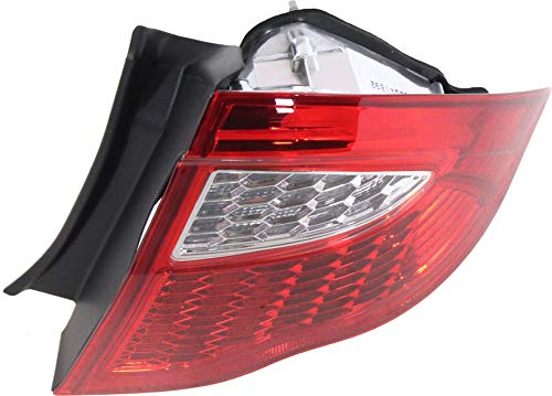 Evan Fischer Passenger Side Tail Light Compatible With 2010-2012 Ford Fusion Lens and Housing