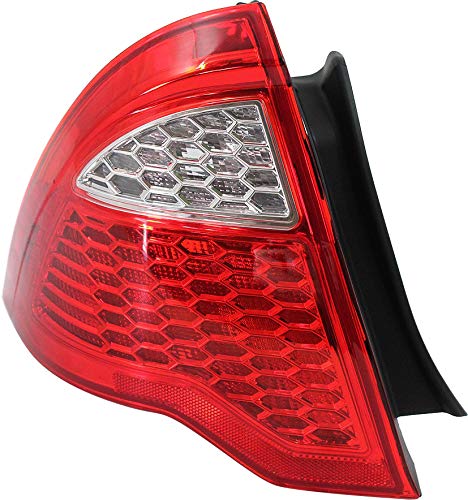 Evan Fischer Driver Side Tail Light Assembly Compatible with 2010-2012 Ford Fusion Lens and Housing