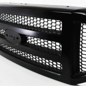 Evan Fischer Grille Assembly Compatible with 2005-2007 Ford F-250 Super Duty, Fits 2005-2007 Ford F-350 Super Duty, Fits 2005-2007 Ford F-450 Super Duty Painted Black Shell and Insert FO1200457