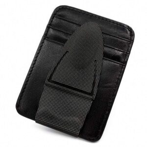 geneva black mesh money clamp with wallet