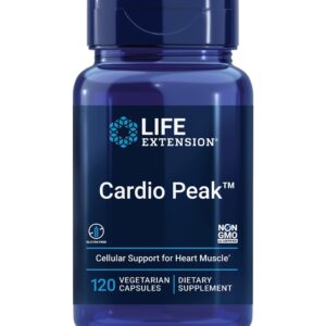 Life Extension Cardio Peak - Hawthorn Extract (Leaf, Flower, Stem) Supplement with Arjuna Extract for Heart Health Support - Twice Daily - Gluten Free, Non-GMO, Vegetarian - 120 Capsules