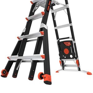 Little Giant Ladders, Select Step, 6 to 10 ft, Adjustable Step Ladder, Fiberglass, Type IAA, 375 lbs weight rating, (15131-001)