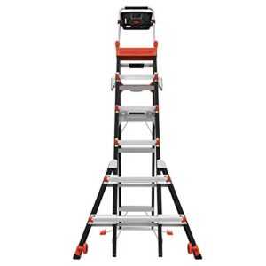 Little Giant Ladders, Select Step, 6 to 10 ft, Adjustable Step Ladder, Fiberglass, Type IAA, 375 lbs weight rating, (15131-001)