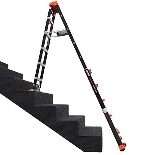 Little Giant Ladders, Select Step, 6 to 10 ft, Adjustable Step Ladder, Fiberglass, Type IAA, 375 lbs weight rating, (15131-001)