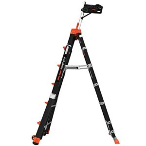 Little Giant Ladders, Select Step, 6 to 10 ft, Adjustable Step Ladder, Fiberglass, Type IAA, 375 lbs weight rating, (15131-001)