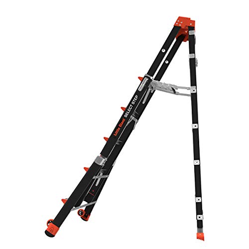 Little Giant Ladders, Select Step, 6 to 10 ft, Adjustable Step Ladder, Fiberglass, Type IAA, 375 lbs weight rating, (15131-001)