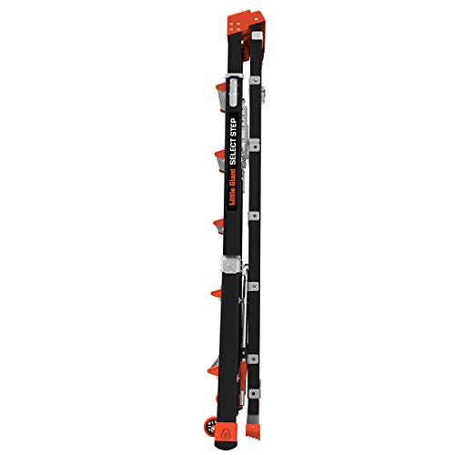 Little Giant Ladders, Select Step, 6 to 10 ft, Adjustable Step Ladder, Fiberglass, Type IAA, 375 lbs weight rating, (15131-001)