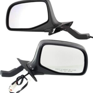 Kool-Vue Mirror Set Compatible with 1992-1996 Ford F-150, Fits 1992-1997 F-250, Fits 1992-1997 F-350, Fits 1992-1996 Bronco, Driver and Passenger Side Manual Folding, Chrome, Power Glass, Paddle Style