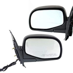 Kool Vue Left & Right Power Non-Heated Door Mirrors Compatible With Ford Explorer 1995-2001 With Puddle Lamp Textured Pair