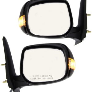 Kool Vue Left & Right Power Door Mirrors Compatible With Scion xB 2008-2015 With Signal Light Paintable Pair