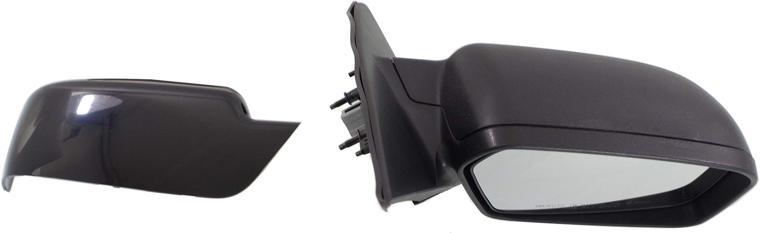 Kool Vue Left & Right Power Heated Door Mirrors Compatible With Ford Fusion 2006-2012 With Puddle Lamp with 2 Caps Pair