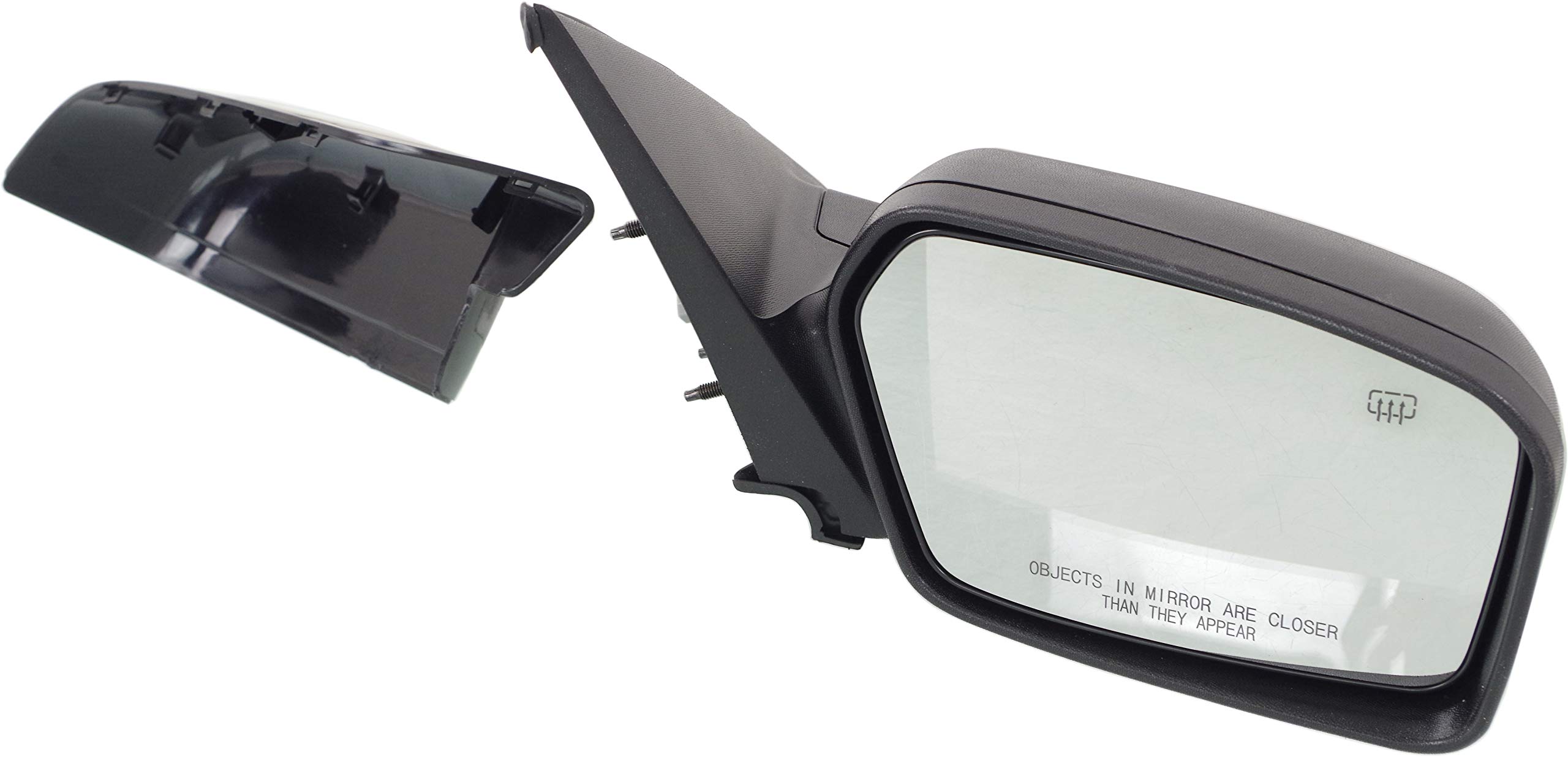 Kool Vue Left & Right Power Heated Door Mirrors Compatible With Ford Fusion 2006-2012 With Puddle Lamp with 2 Caps Pair