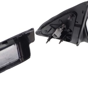 Kool Vue Left & Right Power Heated Door Mirrors Compatible With Ford Fusion 2006-2012 With Puddle Lamp with 2 Caps Pair