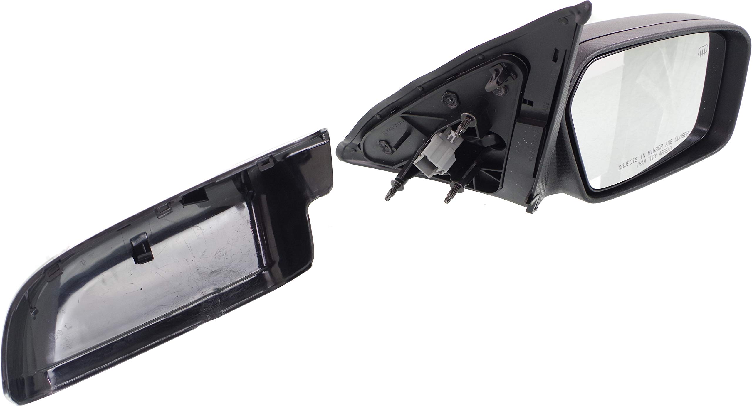 Kool Vue Left & Right Power Heated Door Mirrors Compatible With Ford Fusion 2006-2012 With Puddle Lamp with 2 Caps Pair