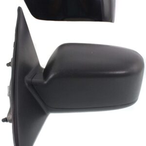 Kool Vue Left & Right Power Heated Door Mirrors Compatible With Ford Fusion 2006-2012 With Puddle Lamp with 2 Caps Pair