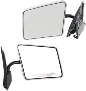 kool vue left & right door mirrors compatible with chevrolet s10 1982-1993 chrome pair standard cab