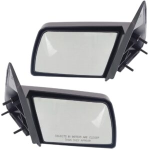 kool vue left & right manual non-heated door mirrors compatible with chevrolet c1500 1988-1999 without blind spot feature paintable pair standard cab