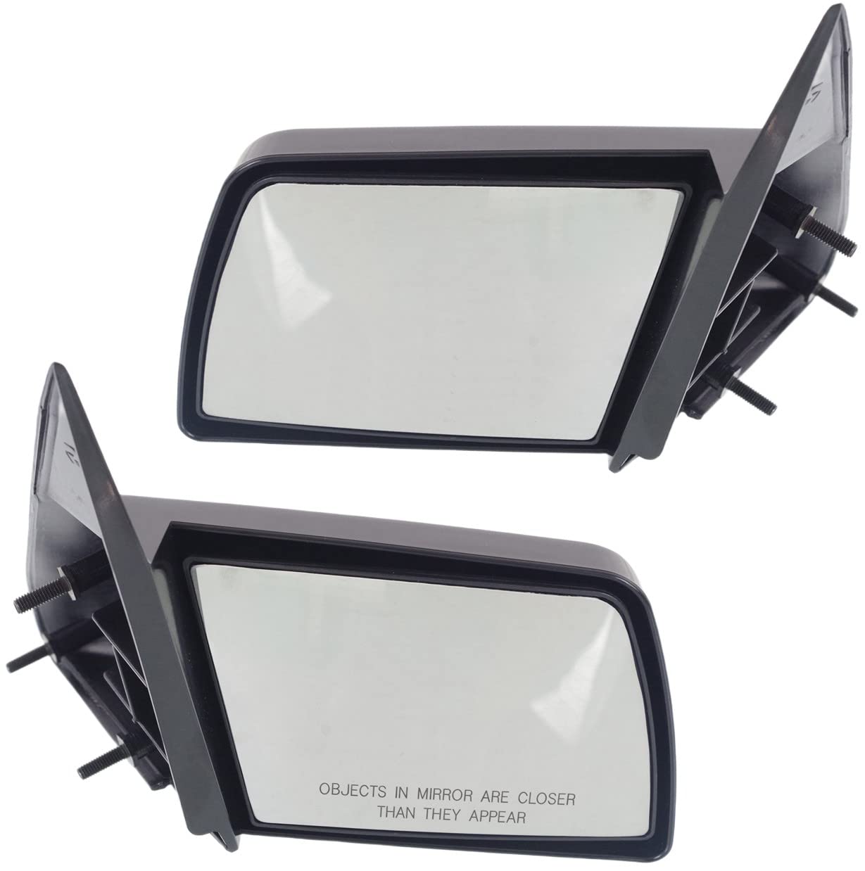 Kool Vue Left & Right Manual Non-Heated Door Mirrors Compatible With Chevrolet C1500 1988-1999 Without Blind Spot Feature Paintable Pair Standard Cab