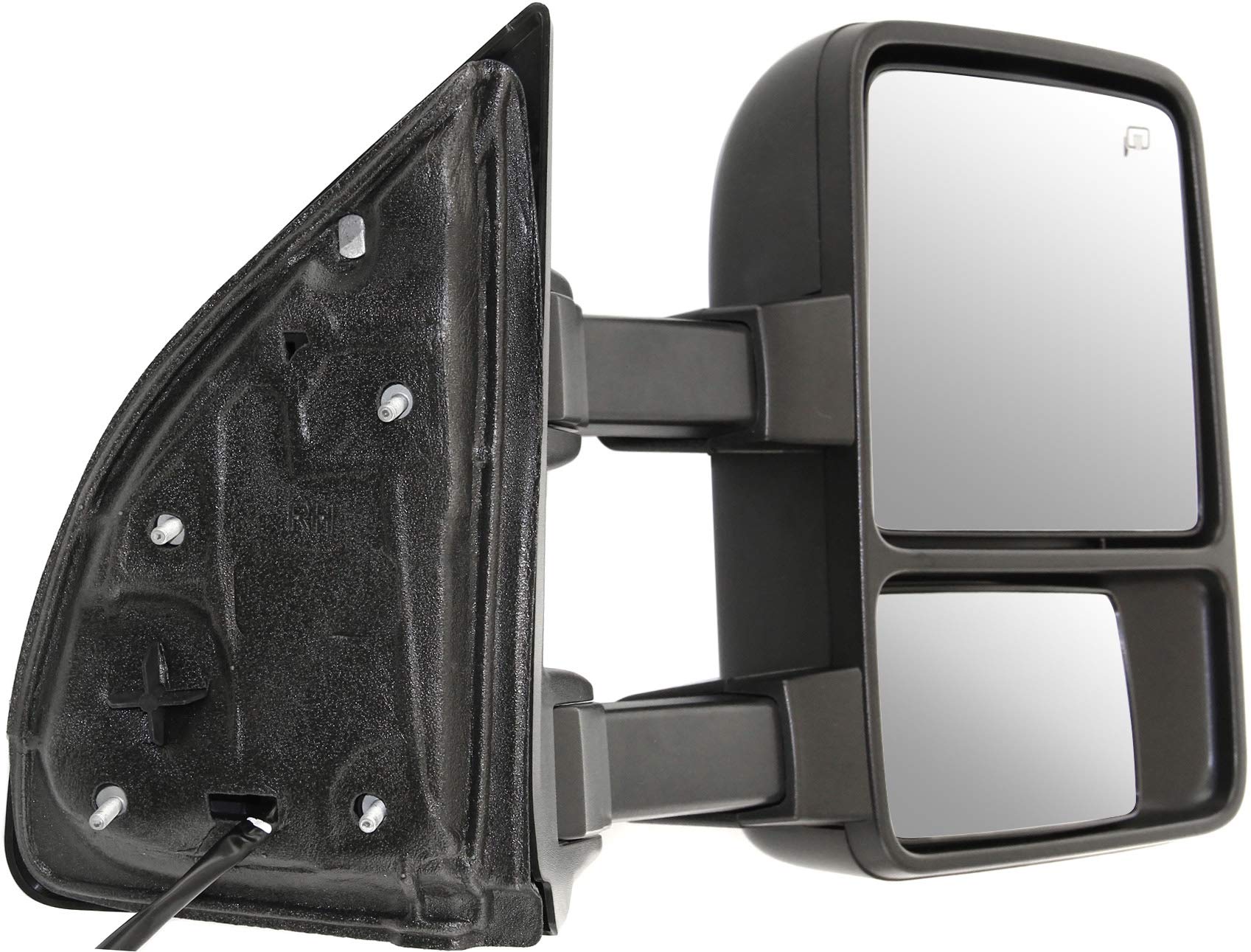 Kool Vue Right Power Heated Towing Door Mirror Compatible With Ford F-250 Super Duty 2008 With Signal Light Textured Crew Cab