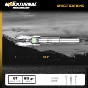 Nockturnal Lighted Nocks for Arrows with .246 / .244/204 Inside Diameter, Green