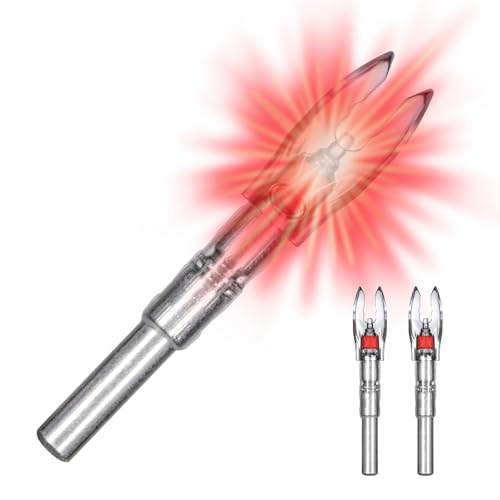 Nockturnal NT-202 -S Lighted Nock for Arrows with .244 Inside Diameter Including Carbon Tech, Victory, Carbon Impact, Carbon Revolution, Easton, Beman and PSE Brands - RED 3-Pack