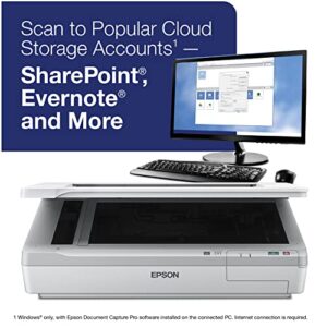 Epson DS-50000 Large-Format Document Scanner: 11.7” x 17” flatbed, TWAIN & ISIS Drivers, 3-Year Warranty with Next Business Day Replacement