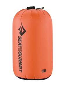 sea to summit nylon stuff sack, durable outdoor and travel storage, x-small / 4 liter, outback red