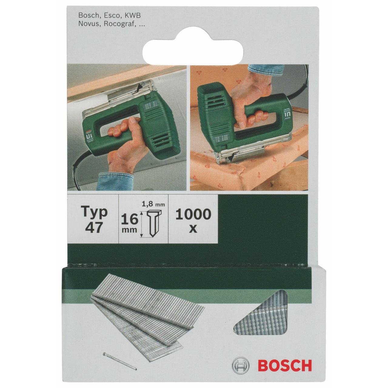 Bosch 2609255809 16mm Type 47 Tacker Nails (Pack of 1000)