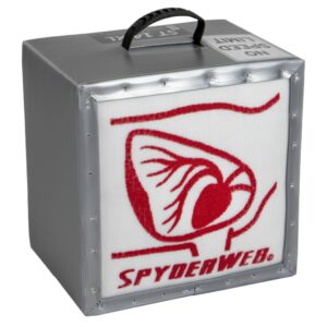 spyderweb st14xl-crossbow archery target for shooting 500 fps or more-14x14x13-field tip only-no speed limit stopping power