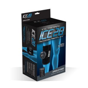 ICE20 Athlete‚ Single Ice Pack for Knee - Reusable Ice Packs for Injuries, Targeted Treatment for Quick Recovery - Knee Ice Pack Wrap, Ice Knee Wrap with Cold Compression