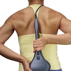 Thumper Sport Percussive Massager - Deep tissue home use massager for muscles, back, shoulders, legs, arms. Portable percussive therapy action electric handheld massager with long handle