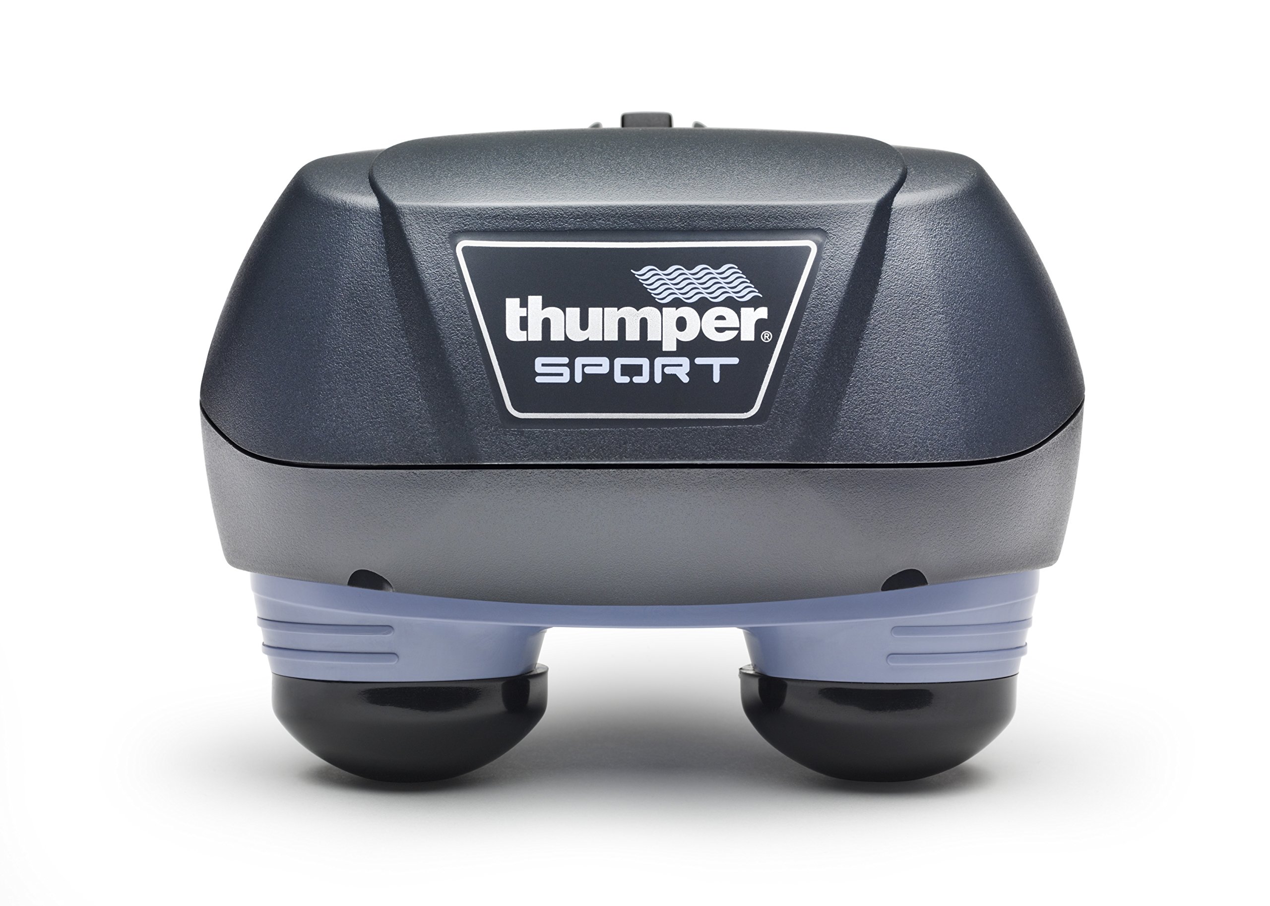 Thumper Sport Percussive Massager - Deep tissue home use massager for muscles, back, shoulders, legs, arms. Portable percussive therapy action electric handheld massager with long handle