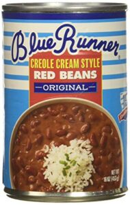 blue runner creole cream style red beans, 1 pound (pack of 6) - easy heat and serve for delicious meals - authentic new orleans flavor