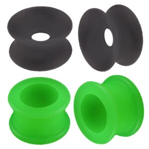 5/8 16mm Gauge Silicone Double Flared Tunnels Ear Plugs Ring AROE Expanders Stretchers Body Piercing 4Pcs