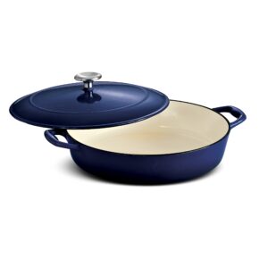 Tramontina Enameled Cast Iron Covered Braiser Gradated Cobalt 4-Quart, 80131/069DS