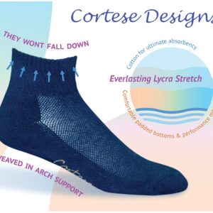 Cortese Designs Womens Athletic Comfort Socks Tennis Spelled Out