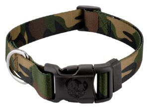 country brook petz - deluxe woodland camo dog collar - made in the u.s.a. - camouflage collection featuring rugged designs (1 inch, extra large)