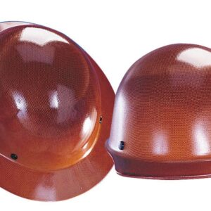 MSA 460389 Skullgard Full-Brim Hard Hat with Staz-on Pinlock Suspension, Lamp Bracket and Cord Holder | Non-slotted Cap, Made of Phenolic Resin, Radiant Heat Loads up to 350F - Standard Size in Tan