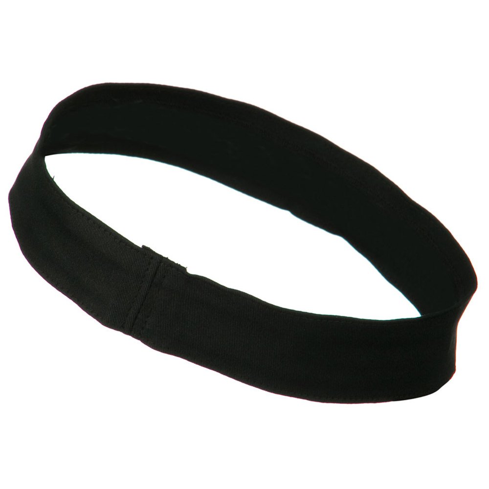 Cotton Twill Stretchable unisex,adult Hat Band - Black OSFM