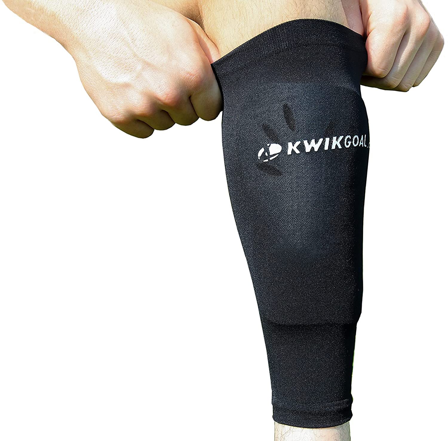 Kwik Goal Adult Shin Guard Compression Sleeves, Black