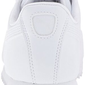 PUMA Roma Basic JR Sneaker (Little Kid/Big Kid) , White/Light Gray, 1.5 M US Little Kid