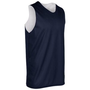 champro standard zone reversible basketball jersey, navy, white, x-large